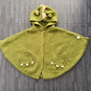 Youge kids green dinosaur cape
